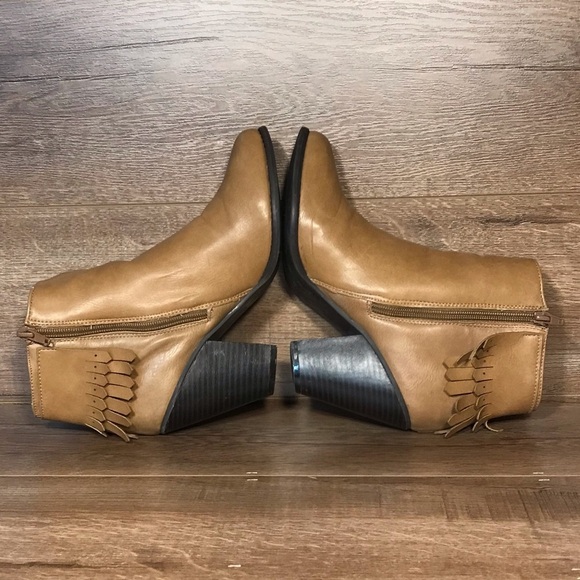 Dolce by Mojo Moxy Faux Leather Fringe Ankle Boot - Picture 6 of 11